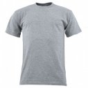 gray cotton T-shirt, round neck